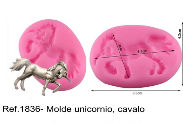 J 1836- Molde unicornio, cavalo
