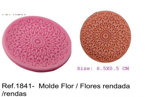 J 1841-  Molde Flor / Flores rendada /rendas