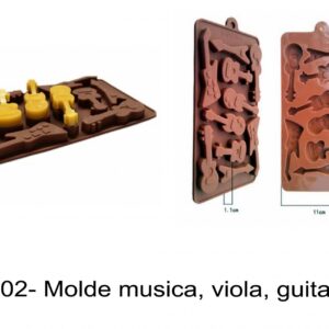 J 1902- Molde musica, viola, guitarra, notas  instrumentos musicais