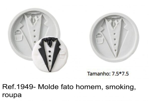 J 1949- Molde fato homem, smoking, roupa, cavalheiro