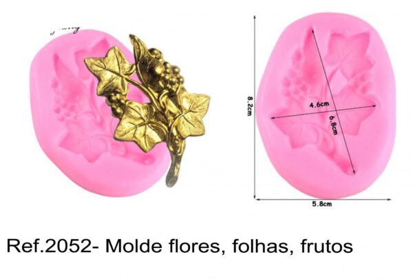 J 2052- Molde flores, folhas, frutos