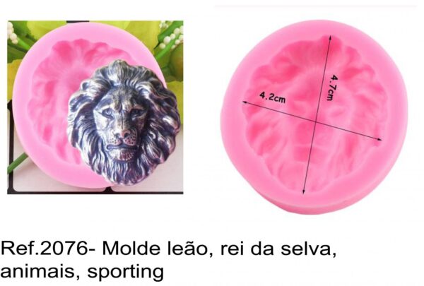 J 2076- Molde leão, rei da selva, animais, sporting