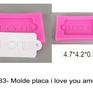 J 2083- Molde placa i love you amor
