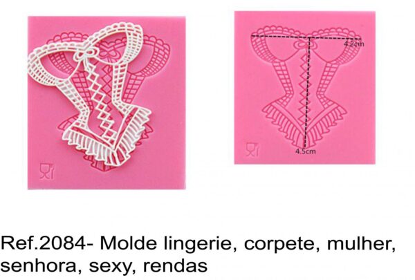 J 2084- Molde lingerie, corpete, mulher, senhora, sexy, rendas