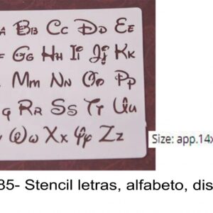 J 2085- Stencil letras, alfabeto, disney