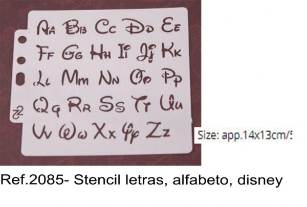 J 2085- Stencil letras, alfabeto, disney
