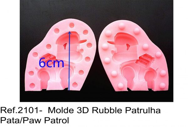 J 2101-  Molde 3D Rubble Patrulha Pata/Paw Patrol