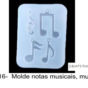 J 2116-  Molde notas musicais, musica