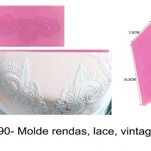 J 2190- Molde rendas, lace, vintage, floral,