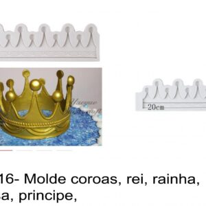J 2216- Molde coroas, rei, rainha, princesa, principe,