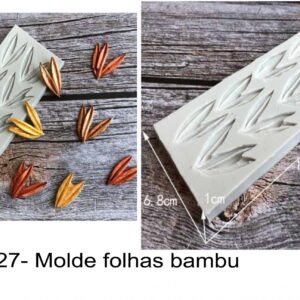 J 2227- Molde folhas bambu  tropical tropicais