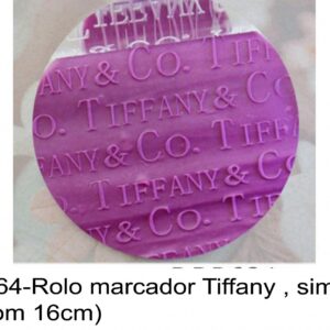 J 2264-Rolo marcador Tiffany , simbolo (rolo com 16cm) marca logo mala senhora roupa perfumes