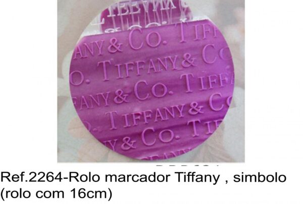 J 2264-Rolo marcador Tiffany , simbolo (rolo com 16cm) marca logo mala senhora roupa perfumes