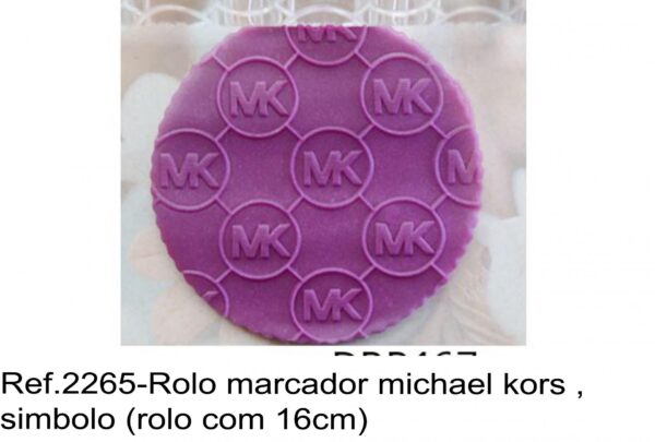 J 2265-Rolo marcador michael kors , simbolo (rolo com 16cm) MK marca logo mala senhora roupa perfumes