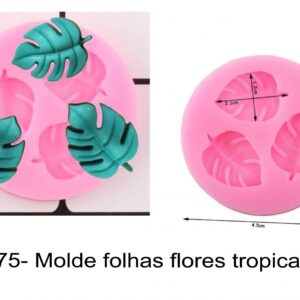 J 2275- Molde folhas flores tropicais tropical tropicais