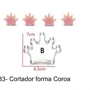 J 233-  Cortador forma Coroas rei rainha  princesa principe