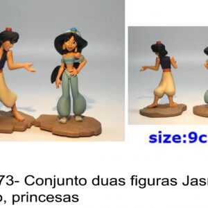 J 2373- Conjunto duas figuras Jasmine e Aladino, princesas