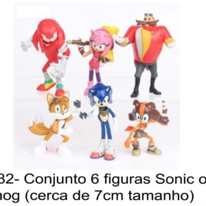 J 2382- Conjunto 6 figuras Sonic ouriço hedgehog (cerca de 7cm tamanho)