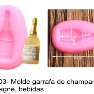 J 2403- Molde garrafa de champanhe, champagne, bebidas