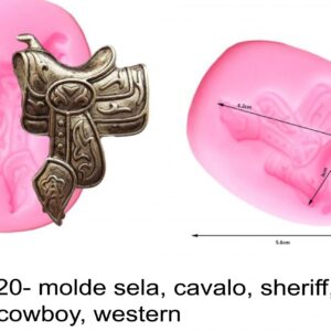 J 2420- molde sela, cavalo, sheriff, xerife, cowboy, western