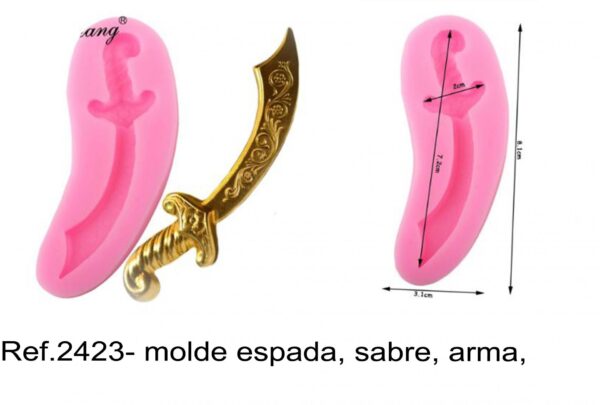 J 2423- molde espada, sabre, arma, pirata, cavaleiro