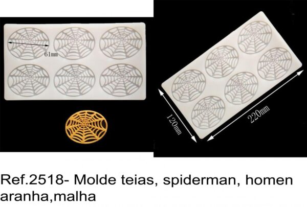 J 2518- Molde teias, spiderman, homen aranha,malha