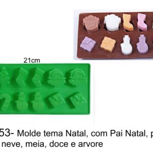 J 253- Molde Natal(Pai Natal, Prenda, Arvore Natal , Meia, doce, Boneco Neve)