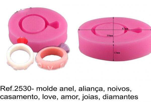 J 2530- molde anel, aliança, noivos, casamento, love, amor, joias, diamantes