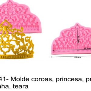 J 2541- Molde coroas, princesa, principe, rei, rainha, teara