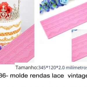 J 2636- molde rendas lace  vintage