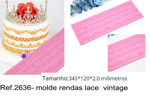 J 2636- molde rendas lace  vintage