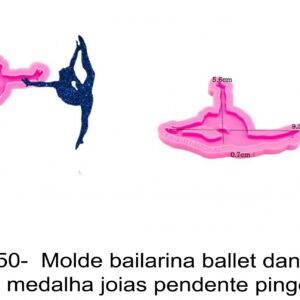 J 2650-  Molde bailarina ballet dança musica medalha joias pendente pingente