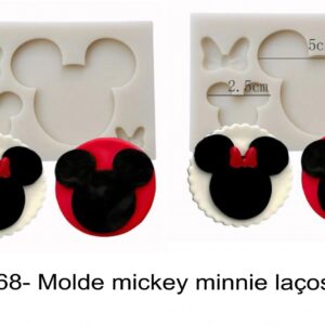 J 2668- Molde mickey minnie laços disney