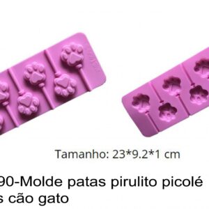 J 2690-Molde patas pirulito picolé lolipops cão gato chupa  popsicle