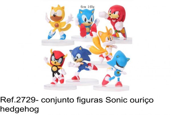 J 2729- conjunto figuras Sonic ouriço hedgehog