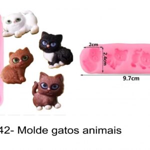 J 2742- Molde gatos animais
