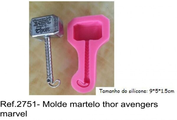 J 2751- Molde martelo thor avengers marvel