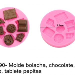 J 2790- Molde bolacha, chocolate, biscoito, tablete pepitas
