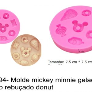 J 2794- Molde mickey minnie gelado bolo coraçao rebuçado donut