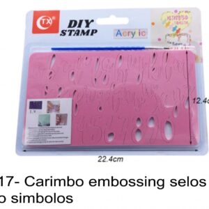 J 2817- Carimbo embossing selos letras alfabeto simbolos