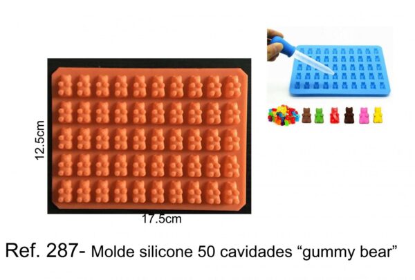 J 287- molde 50 gummy bear (ursos) gomas