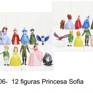 J 306 - 12 figuras Princesa/princesas Sofia- Disney