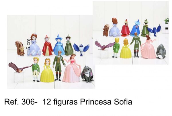 J 306 - 12 figuras Princesa/princesas Sofia- Disney