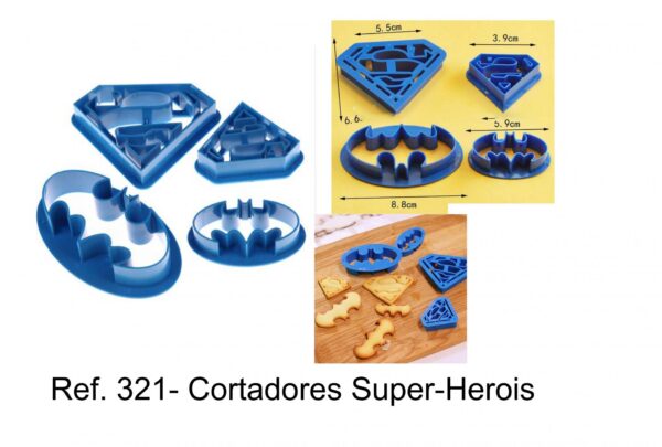 J 321- Cortador super herois batman superhomem avengers marvel