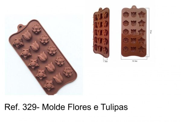 J 329- Molde Tulipas/flores