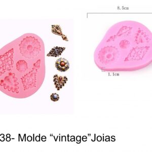 J 338- molde vintage joias brincos pingentes