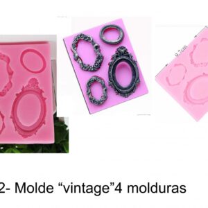 J 342- Molde vintage 4 molduras / espelhos