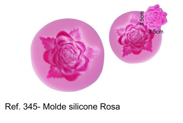 J 345- molde Rosa/flores