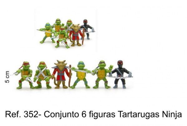 J 352- 6 figuras Tartarugas Ninja/Ninja Turtle