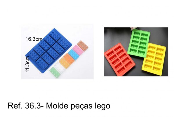 J 36.3- Molde Lego, domino peças